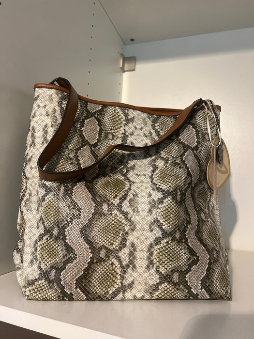 XXL Tasche Snake Print Lederimitat