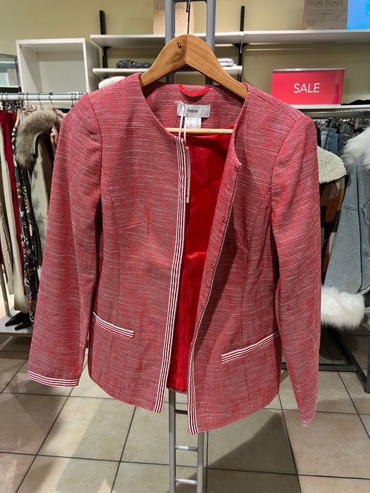 Marken Blazer Jacke Rot-Weiß